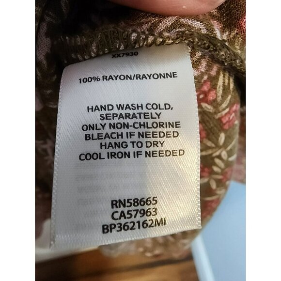 BP Floral Boho Blouse Small Cold Shoulder Bell Sleeve Cottagecore Whimsy Top - Picture 5 of 7